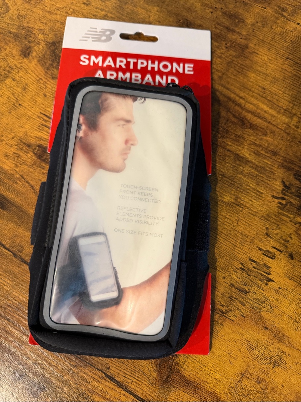 New Balance Black Smartphone Armband with Clear Touchscreen Window
